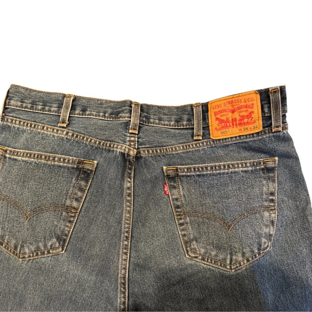 Men’s Levi’s 505 Regular Fit Jeans – Tag 38×32 (Fits 38×30) – Blue – Very Good